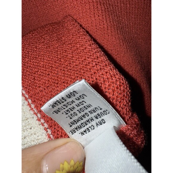 St. John Sport Marie Gray Knit Orange Zippered Cardigan Jacket Size L Santana - Picture 9 of 9